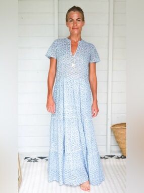 NWOT MAREA
BREAKERS MAXI DRESS - BLUE MULTI